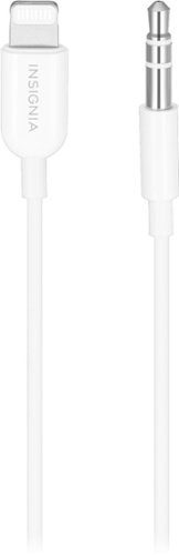 Insignia™ 6' Lightning to 3.5 mm Audio Cable - White GLOBAL SHIPPING