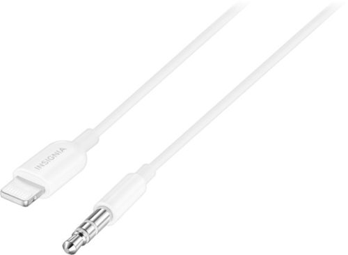 Insignia™ - 3' Lightning to 3.5 mm Audio Cable - White-Front_Standard