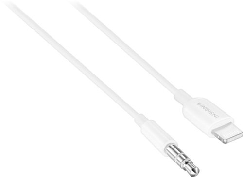Insignia™ 3' Lightning to 3.5 mm Audio Cable - White HOW TO BUY