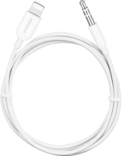 Insignia™ 3' Lightning to 3.5 mm Audio Cable - White WHERE TO BUY