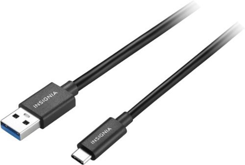 Insignia™ - 3.3’ USB to USB-C 3.2 Gen 2 Superspeed+ 10Gbps Cable - Black