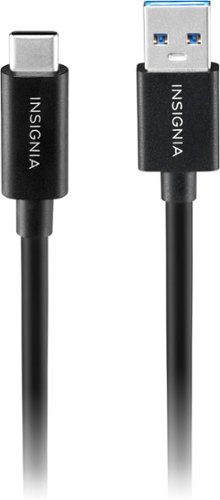 Insignia™ - 3.3’ USB to USB-C 3.2 Gen 2 Superspeed+ 10Gbps Cable - Black