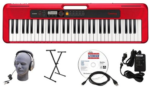 Casio - CT-S200RD 61-Key Premium Keyboard Package - Red