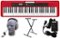 Casio - CT-S200 61-Key Premium Keyboard Package - Red-Front_Standard