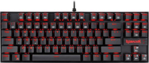 REDRAGON - K552-2 Kumara TKL Wired Gaming Mechanical Blue Switch Keyboard with Back Lighting - Black