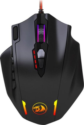 REDRAGON - M908 Impact Wired Laser Gaming Mouse with RGB Lighting - Black