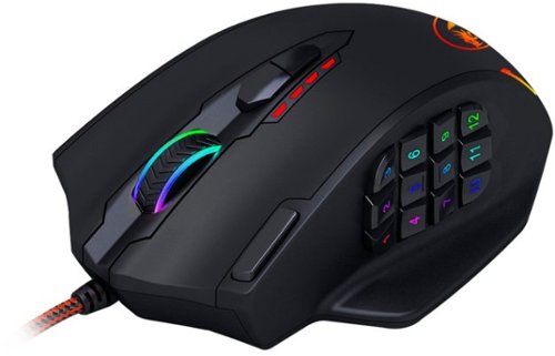 REDRAGON M908 Impact Wired Laser Gaming Mouse with RGB Lighting - Wired - Black WORLDWIDE DELIVERY