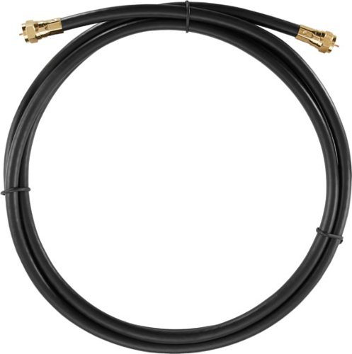Rocketfish™ 6' Indoor/Outdoor RG6 Coaxial Cable - Black GLOBAL SHIPPING