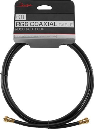Rocketfish™ 6' Indoor/Outdoor RG6 Coaxial Cable - Black HOW TO BUY
