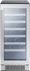 Zephyr - Presrv 15 in. 27-Bottle Single Zone Freestanding/Built-In Wine Cooler - Stainless Steel/Glass-Front_Standard