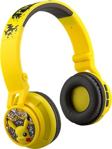  KIDdesigns - eKids Pokemon Pikachu Wireless Over the Ear Headphones - yellow