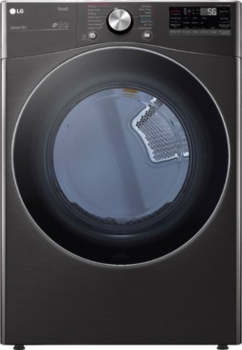 

LG - 7.4 Cu. Ft. Stackable Smart Electric Dryer with Steam and Built-In Intelligence - Black Steel
