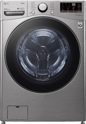 LG - 4.5 Cu. Ft. High-Efficiency Stackable Smart Front Load Washer with Steam and 6Motion Technology - Graphite steel