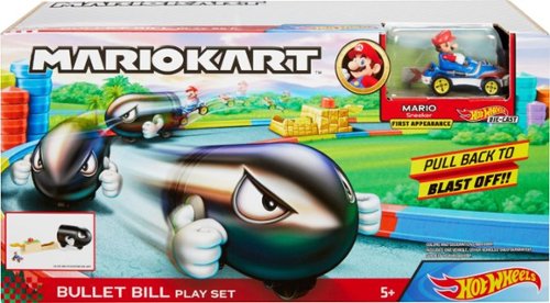 Hot Wheels Mario Kart Bullet Bill Launcher - black