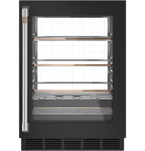 Front. Café - 14-Bottle 126-Can Built-In Beverage Center with WiFi - Matte Black.