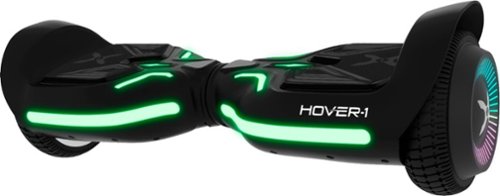 Hover-1 - Superfly Electric Self-Balancing Scooter w/6 mi Max Range & 7 mph Max Speed- Premium Bluetooth Speaker - Black