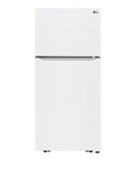 LG - 20.2 Cu. Ft. Top-Freezer Refrigerator - White - Front_Standard