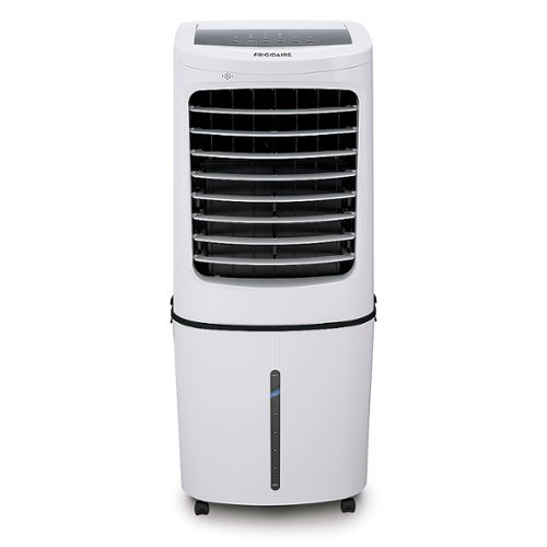 NewAir - Frigidaire 2-in-1 Evaporative Air Cooler and Fan, 450 sq.ft. with 3 Fan Speeds and Large Detachable 13 Gallon Water Tank - White