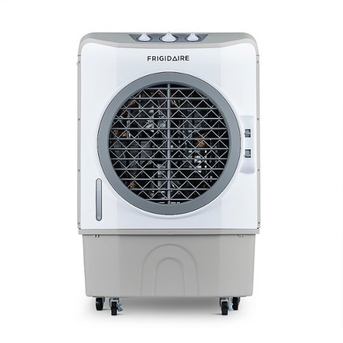 NewAir - Frigidaire Indoor and Outdoor Evaporative Cooler, 1650 CFM with Oversized 10.6 Gallon Water Tank and Easy-Glide Casters - White