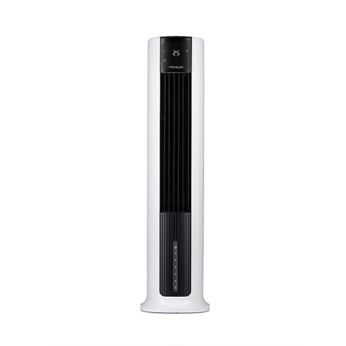 NewAir - Frigidaire 2-in-1 Evaporative Air Cooler and Tower Fan, 300 CFM with Portable Design and 3 Fan Speeds - White-Front_Standard 