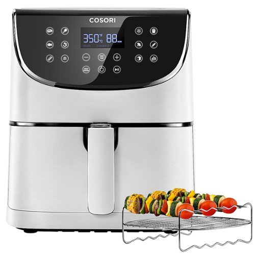 Cosori - 5.8-Quart Premium Air Fryer with Skewer Rack Set - White