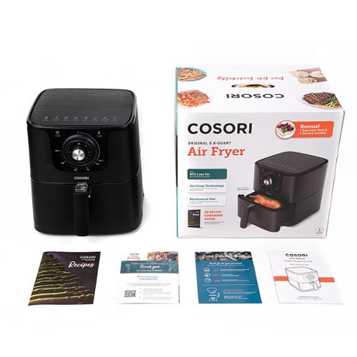 Cosori - 5.8-Quart Original Air Fryer with Skewer Rack Set - Black-Alt_View_Standard_18 