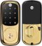 Yale - Real Living Assure Lock Deadbolt with Touchscreen Keypad and Z-Wave - Brass-Front_Standard