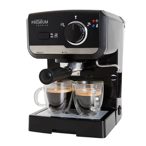 Premium Levella - Espresso Machine with 15 bars of pressure and Milk Frother - Silver