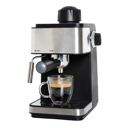 Premium Levella - Espresso Machine with 3.5 bars of pressure and Milk Frother - Silver