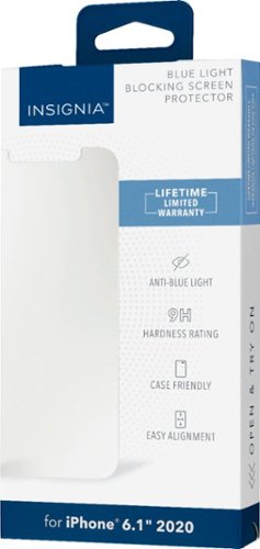 Insignia™ Blue Light Blocking Tempered Glass Screen Protector for iPhone 12 and iPhone 12 Pro - Clear BUY IN EUROPE
