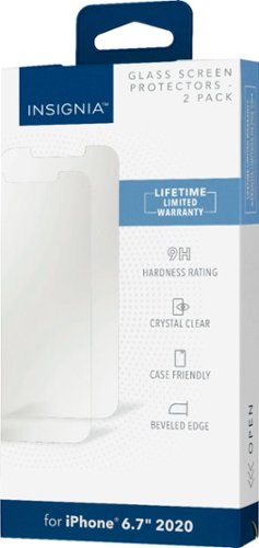 Insignia™ Tempered Glass Screen Protector for iPhone 12 Pro Max (2 Pack) - Clear BUY IN EUROPE