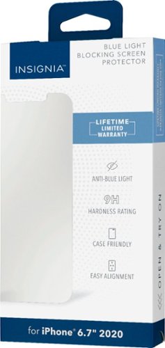 Insignia™ Blue Light Blocking Tempered Glass Screen Protector for iPhone 12 Pro Max - Clear BUY IN EUROPE