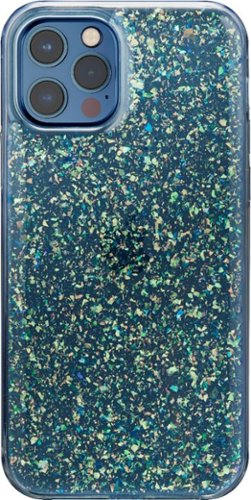 Platinum™ - Hard-Shell Case for Apple iPhone® 12 and iPhone® 12 Pro - Clear/Glitter