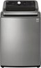 LG - 4.8 Cu. Ft. High-Efficiency Top Load Washer with 4-Way Agitator - Graphite Steel-Front_Standard