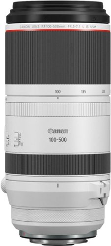 Canon RF100-500mm F4.5-7.1 L IS USM Telephoto Zoom Lens for EOS R-Series Cameras - White GLOBAL SHIPPING