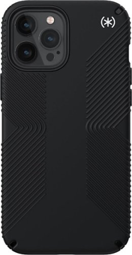 Speck - Presidio2 Grip Case for Apple® iPhone® 12 Pro Max - Black/Black/White