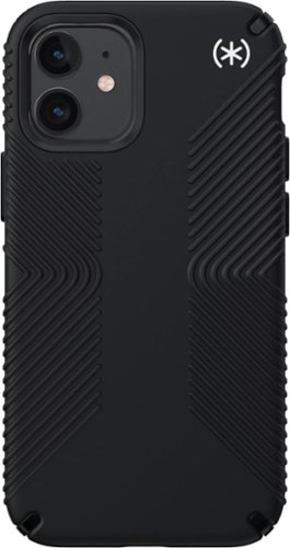Speck - Presidio2 Grip Case for Apple® iPhone® 12 Mini - Black/Black/White