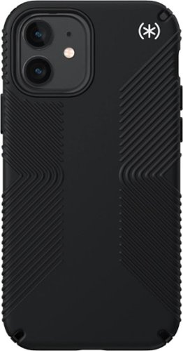 Speck - Presidio2 Grip Case for Apple® iPhone® 12/12 Pro - Black/Black/White
