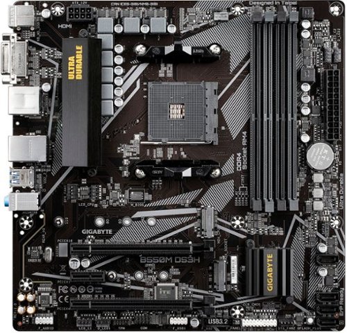 GIGABYTE - B550M DS3H AM4 USB3.1 AMD Motherboard -Micro ATX - Black