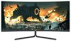Viotek - GNV34DBE 34” UWQHD Curved Gaming Monitor — 144Hz 1440p - 3 Year Warranty (HDMI, DisplayPort) - Black-Front_Standard