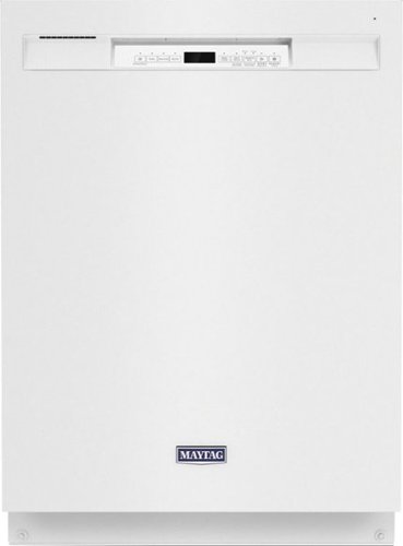 Maytag - 24&quot; Front Control Built-In Dishwasher with Stainless Steel Tub, Dual Power Filtration, 50 dBA - White