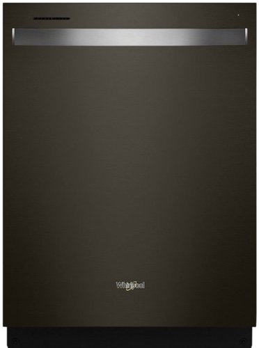 "Whirlpool - 24"" Top Control Built-In Stainless Steel Tub Dishwasher with 3rd Rack and 47 dBA - Black Stainless Steel"