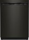 KitchenAid - 24" Front Control Built-In Dishwasher with Stainless Steel Tub, ProWash Cycle, 3rd Rack, 39 dBA - Black Stainless Steel-Front_Standard