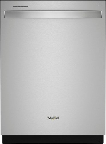 Whirlpool - 24" Top Control Built-In Dishwasher with Stainless Steel Tub, Large Capacity, 3rd Rack, 47 dBA - Stainless steel