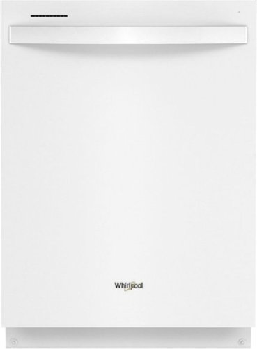"Whirlpool - 24"" Top Control Built-In Dishwasher with Stainless Steel Tub, Large Capacity, 3rd Rack, 47 dBA - White"