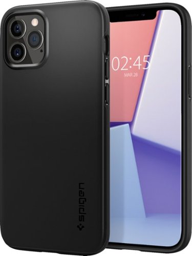 Spigen - Thin Fit Case for Apple iPhone 12/12 Pro - Black