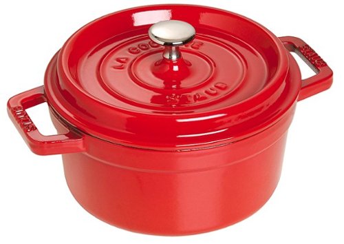 Staub - Cast Iron 9-qt Round Cocotte - Cherry-Angle_Standard 
