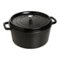 Staub - Cast Iron 13.25-qt Round Cocotte - Black Matte-Angle_Standard
