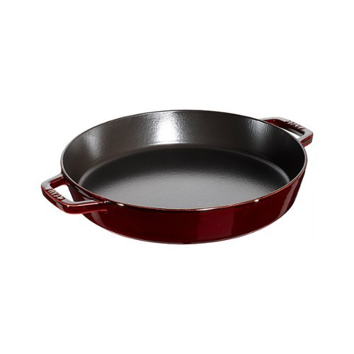 Staub - Cast Iron 13-inch Double Handle Fry Pan - Grenadine-Angle_Standard 