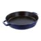 Staub - Cast Iron 13-inch Double Handle Fry Pan - Dark Blue-Angle_Standard
